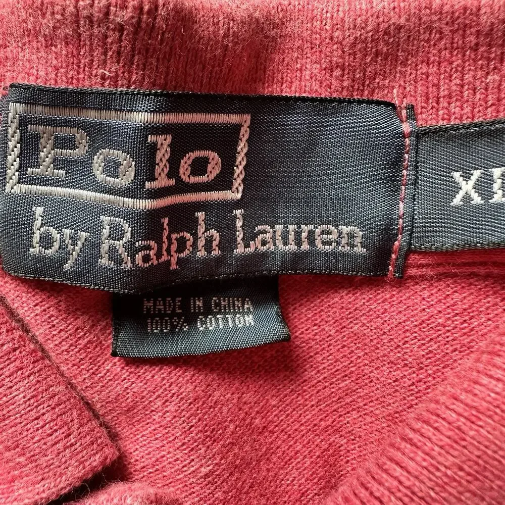 Polo Ralph Lauren Mens XL Cotton‎ Red Short Sleeve Polo Blue Pony Golf
